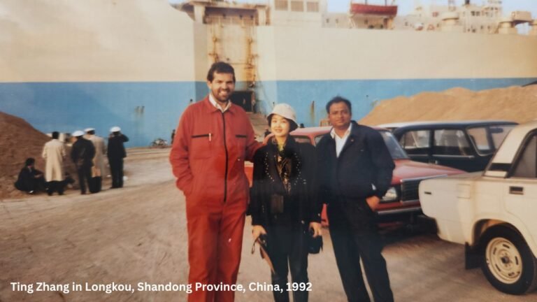 Ting Zhang in Longkou, Shandong Province, China, 1992